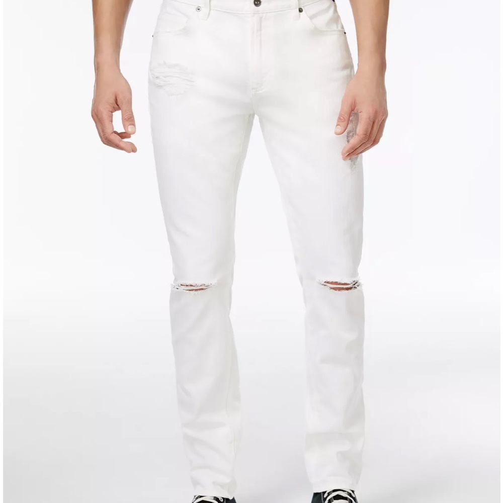 White Straight Leg American Rag Jeans